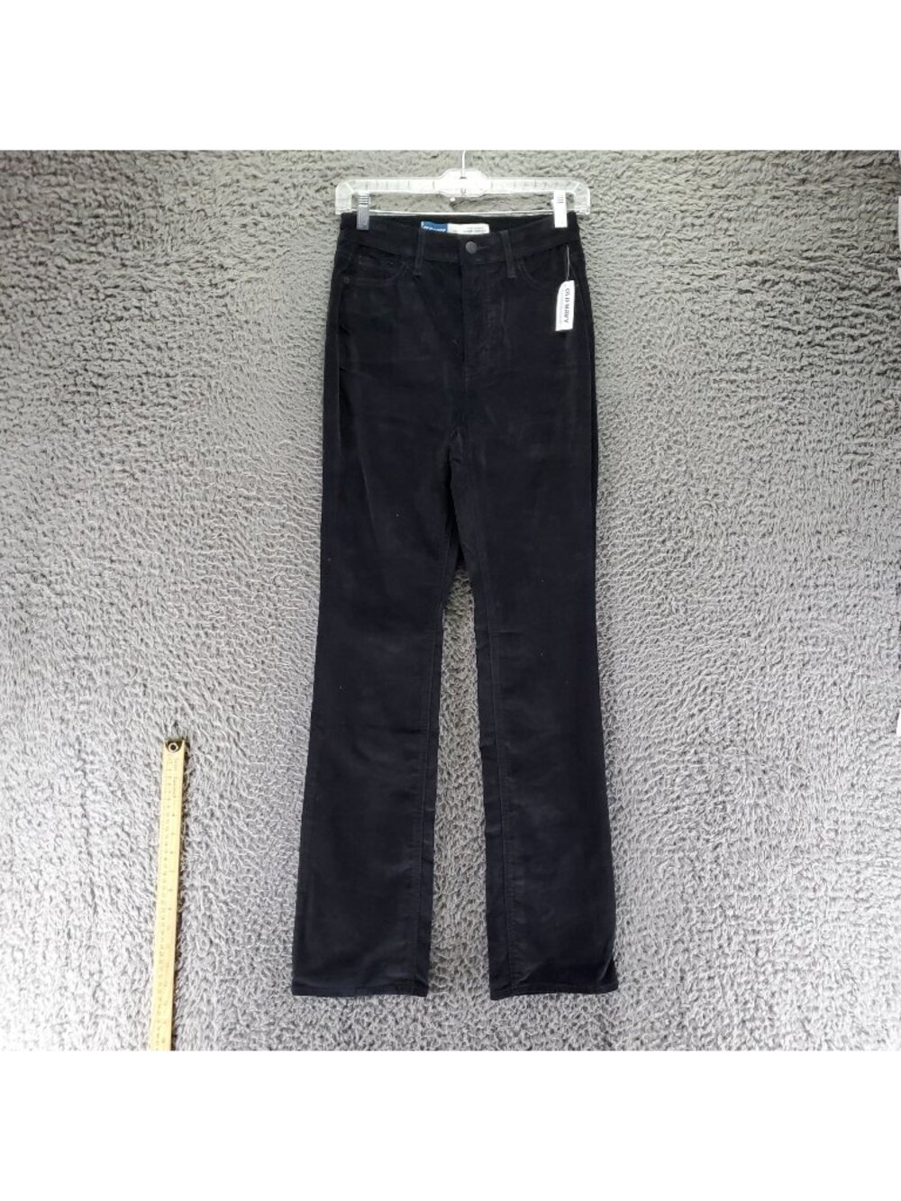 Old Navy Jeans Womens 00 Black Corduroy Extra Kicker Bootcut *NWT*